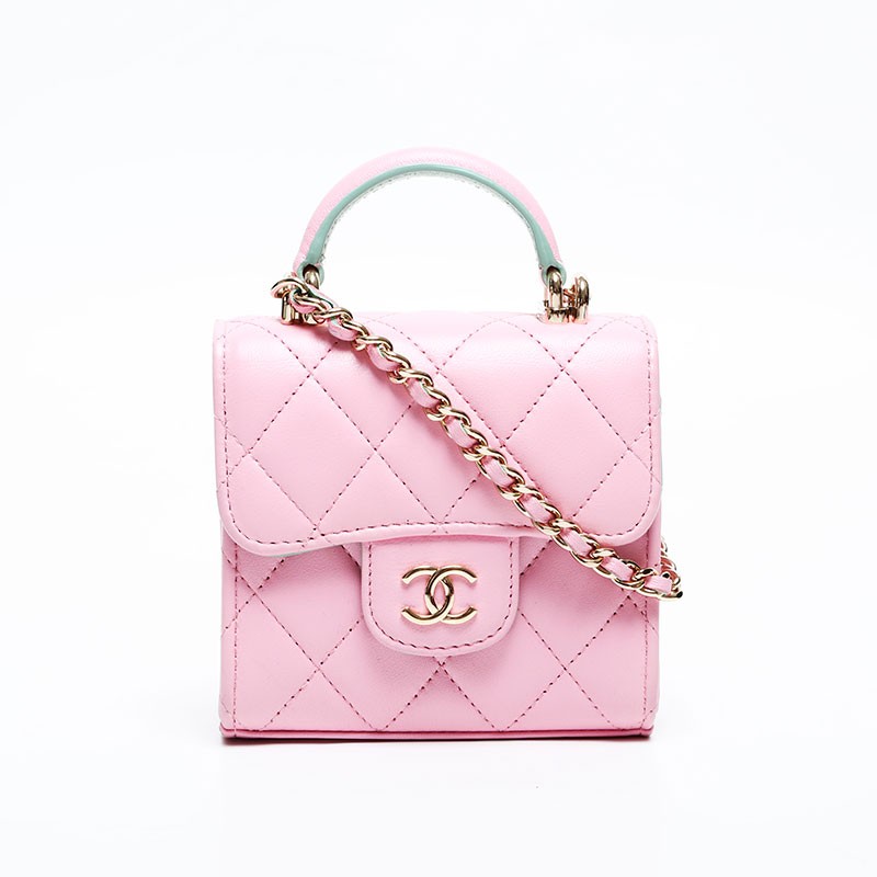 Chanel 2023 Mini Lambskin Vanity Top Handle Bag Ws20420 R7_0707