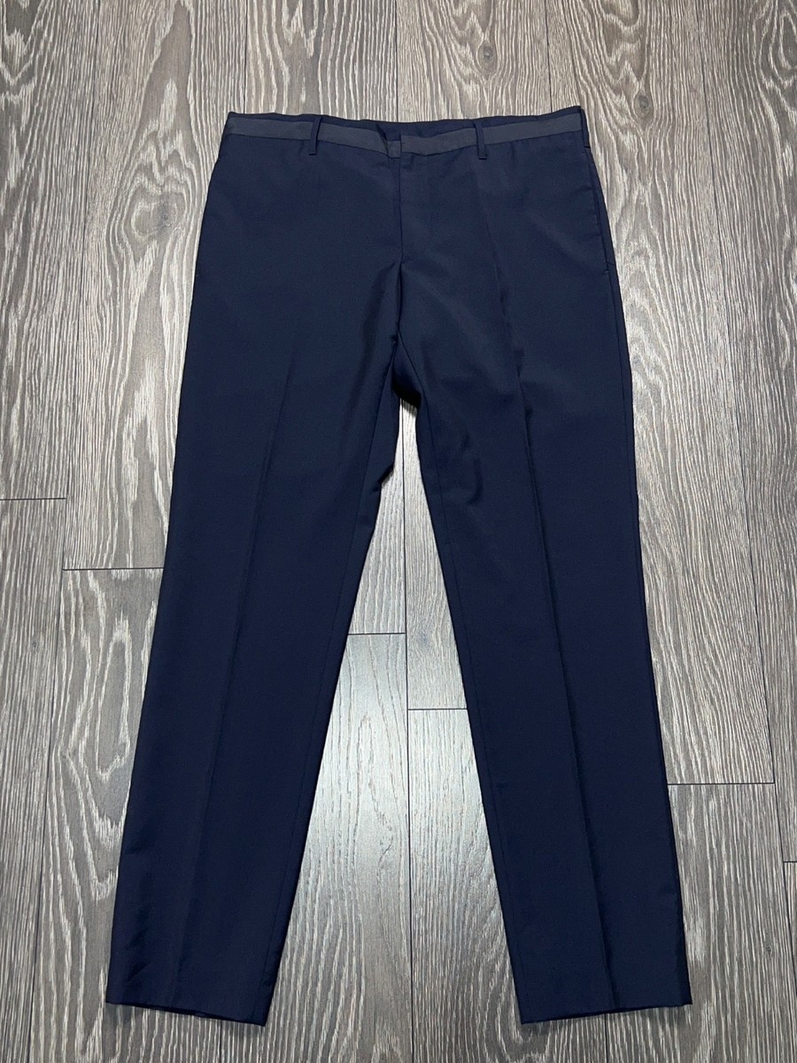 Mens Prada Milano Suit Formal Trousers Everyday Casual Pants Navy