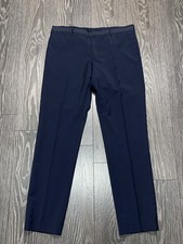Mens Prada Milano Suit Formal Trousers Everyday Casual Pants Navy Blue Size 50 L