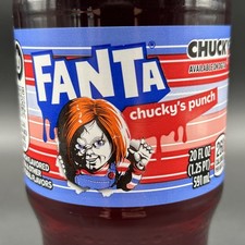 Chucky’s Punch  Fanta 20 ozBottle New! 2025 Horror Soda Halloween