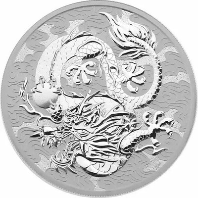 2021 The Perth Mint Australian Dragon 1 oz Silver Coin - In