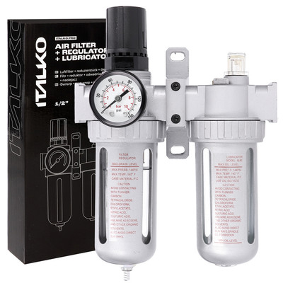 Druckluft Wasserabscheider Wartungseinheit Druckminderer Öler Filter 1/2''