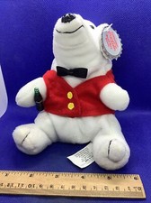 1997 Coca Cola Bean Bag Plush Polar Bear Vest Bowtie 0149