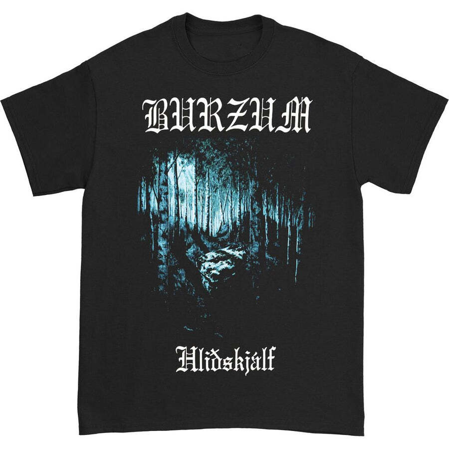 1Burzum Shirt Short Sleeve Metal Hlidskjalf Album Graphic Band