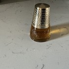 New ListingVintage Avon Golden Thimble Textile Sewing Glass Decanter Perfume Bottle-Full