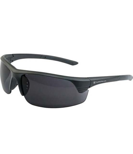 Smith & Wesson 110162 Corporal Shooting Glasses Black Frame Smoke Lens