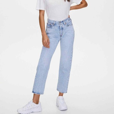 LEVI'S Wedgie Straight Jeans Light Wash 