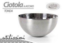 CIOTOLA CHEF Cucina Pasticceria Contenitore INSALATIERA TONDA ACCIAIO INOX 9 CM