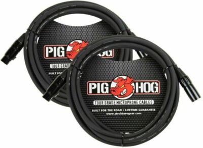 Pig Hog 8mm XLR Microphone Cable Male to Female 10 Ft Fully Balanced Mic Cable