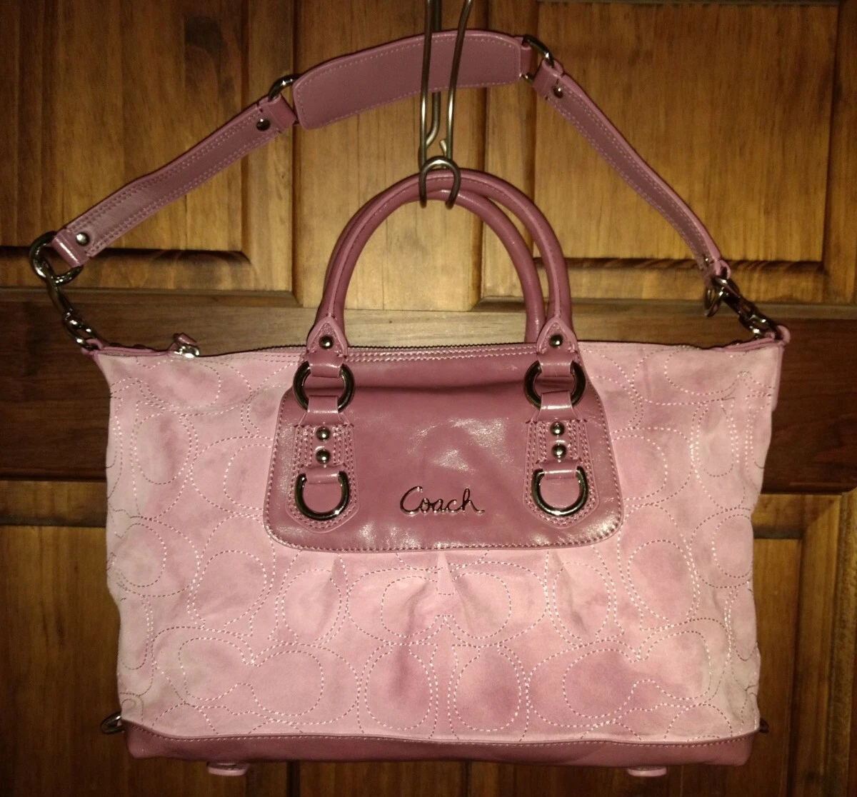 Coach ashley deals satchel pink