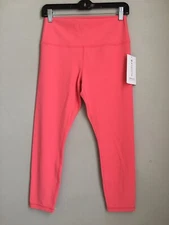 Athleta Transcend 7/8 Tight Legging Women Large Coral Hot Pink 798638 NWT