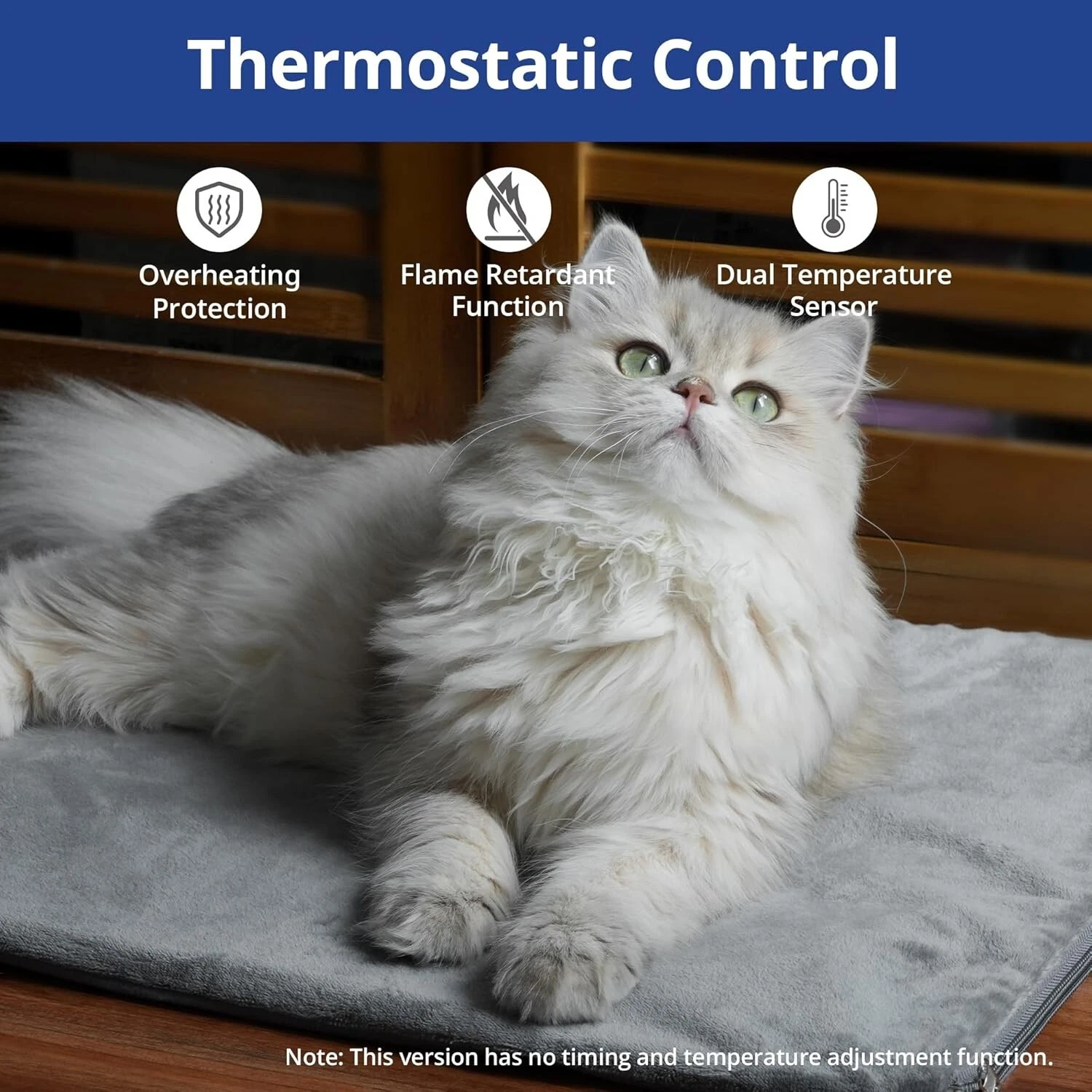Large Pet Heating Pad Electric Blanket Mat Warmer Washable Dog Cat Overheat Prot