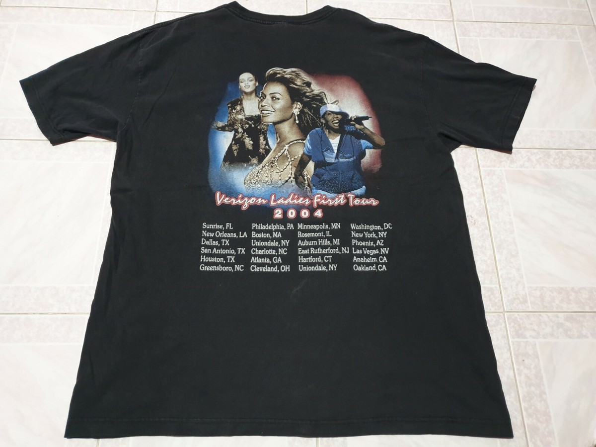 2004 Verizon Ladies First Tour Band Rap T Shirt Men's XL Rare