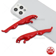 set Mini Jaguar Logo Fender Marker Nameplate Emblem Badge Red Sport Decorate