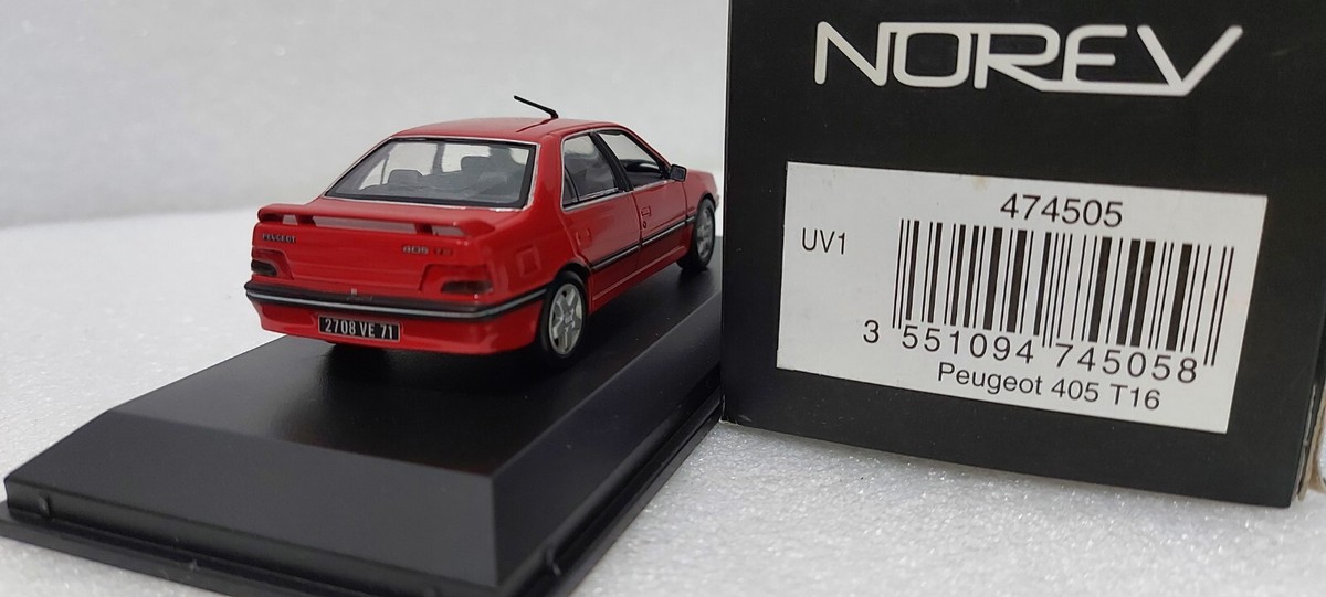 Peugeot 405 T16 Red 1993 1:43 Norev 474505 1st Edition EXTREMELY