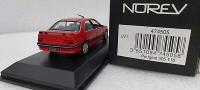 Peugeot 405 T16 Red 1993 1:43 Norev 474505 1st Edition EXTREMELY
