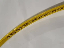 Encore #8awg Superslick Elite THHN/THWN-2/MTW Copper Building Wire Yellow /50ft