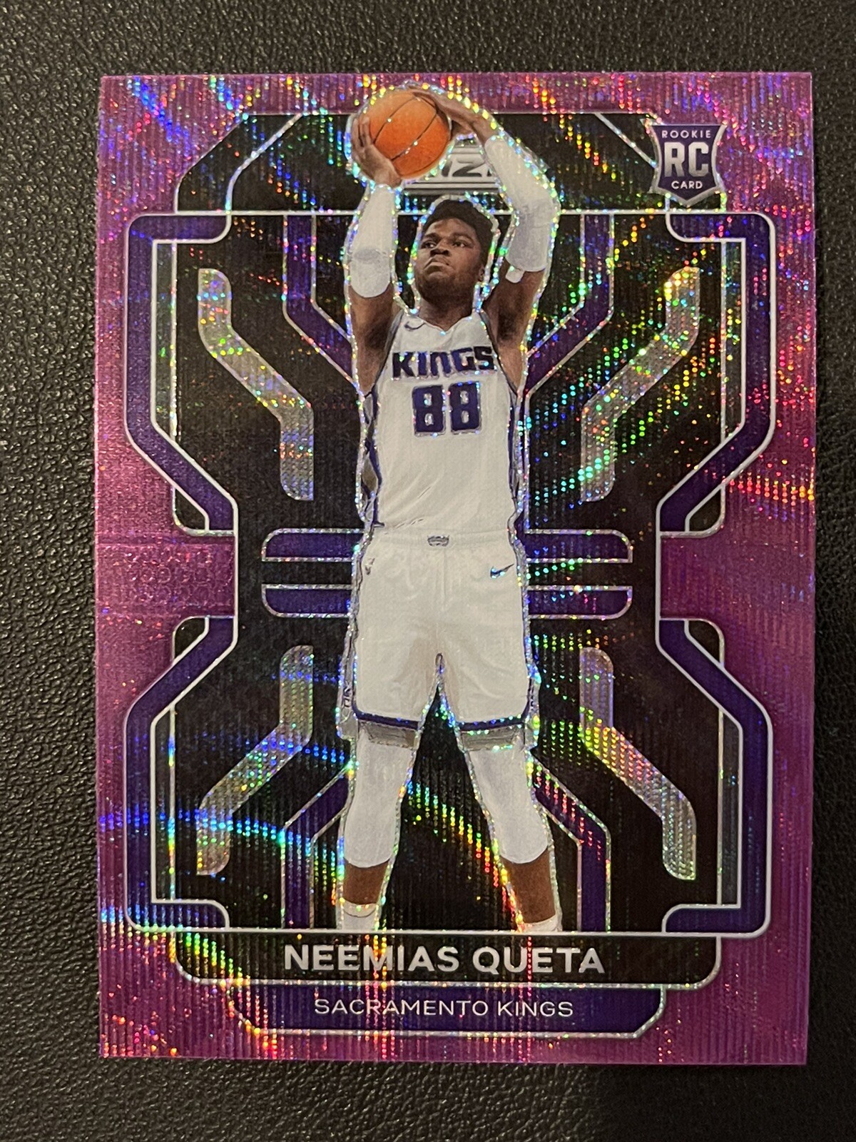 2021-22 Prizm Neemias Queta Purple Wave Prizm Rookie RC #316 Kings