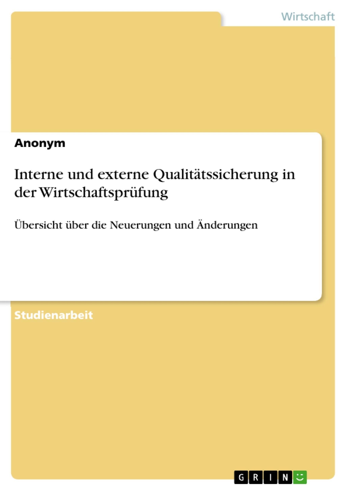 Thumbnail - Interne Und Externe Qualitätssicherung In Der Wirtschaftsprüfung |