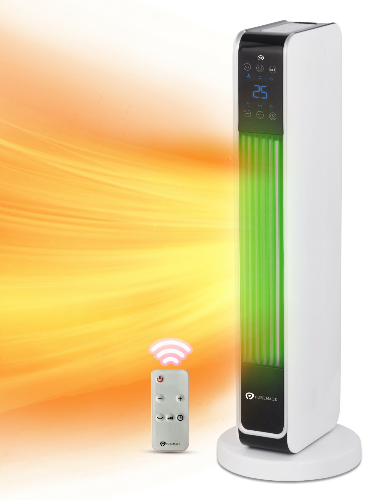 PureMate PM 1550 2000W Oscillating Ceramic Portable Tower Fan Heater for  sale online | eBay