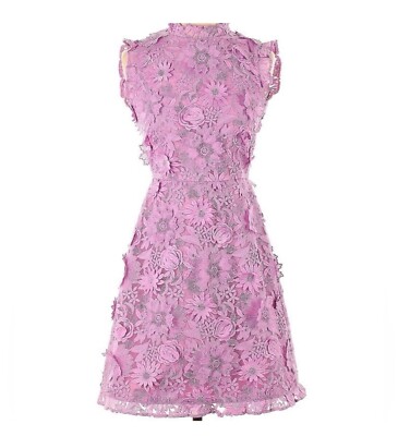 J. Crew Floral Lace Applique Dress - lavender lilac size 2 EUC | eBay