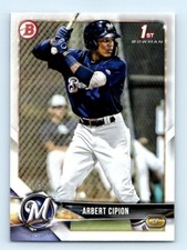 2018 Bowman Draft Arbert Cipion Milwaukee Brewers #BD-19 1st Bowman