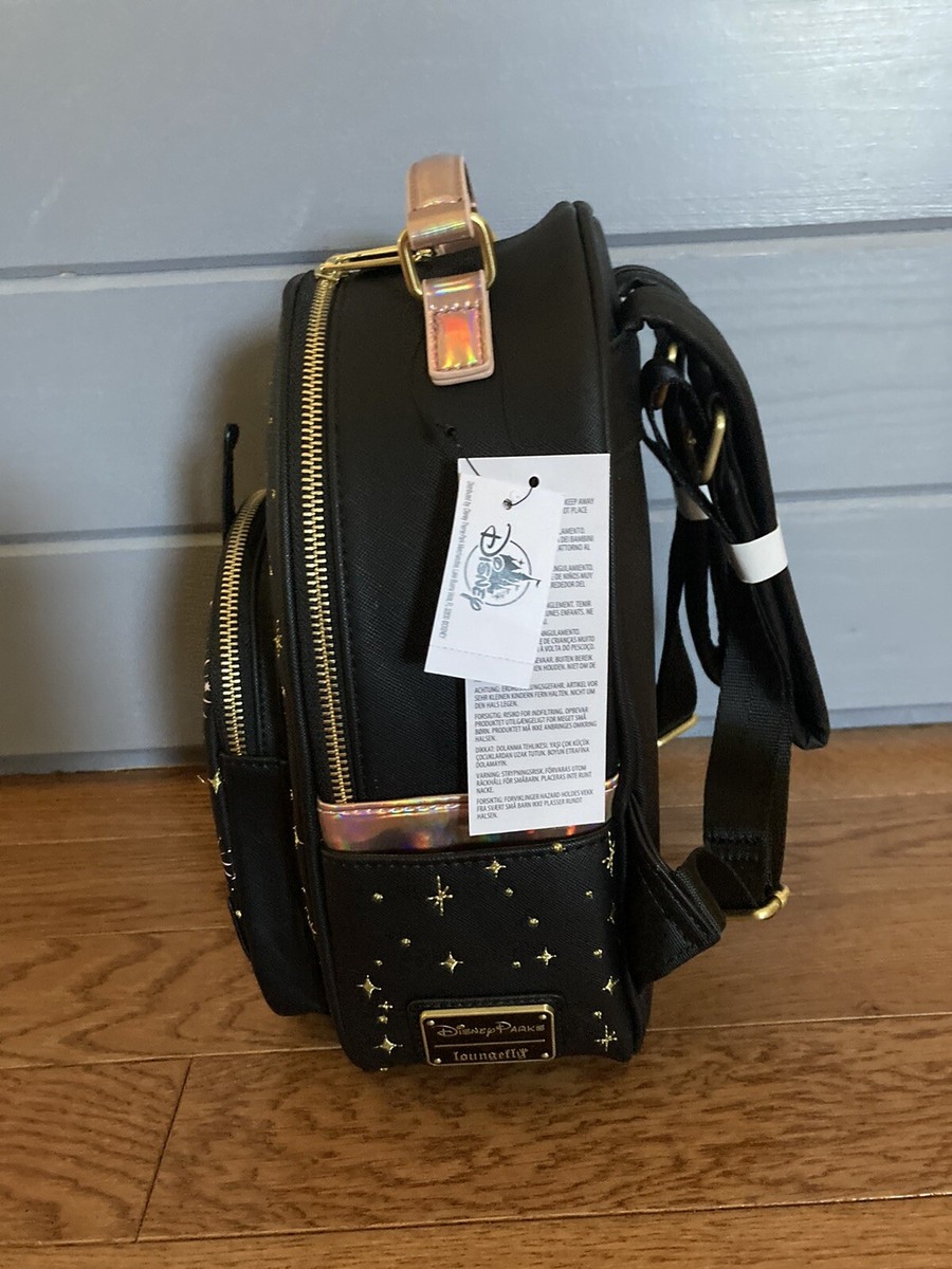 NWT Disney Parks Loungefly WDW 50th Anniversary Grand Finale Black Mini Backpack Disney World 50th Anniversary Black Grand Finale Castle  main image 4