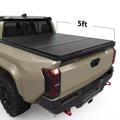 #ad 5FT Hard Tri Fold Tonneau Cover Truck Bed For 2024 2026 Toyota Tacoma Waterproof $329.00