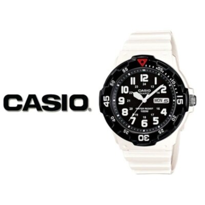Casio Herren Armbanduhr MRW-200HC-7B - Sportliches weißes Zifferblatt mit sch...