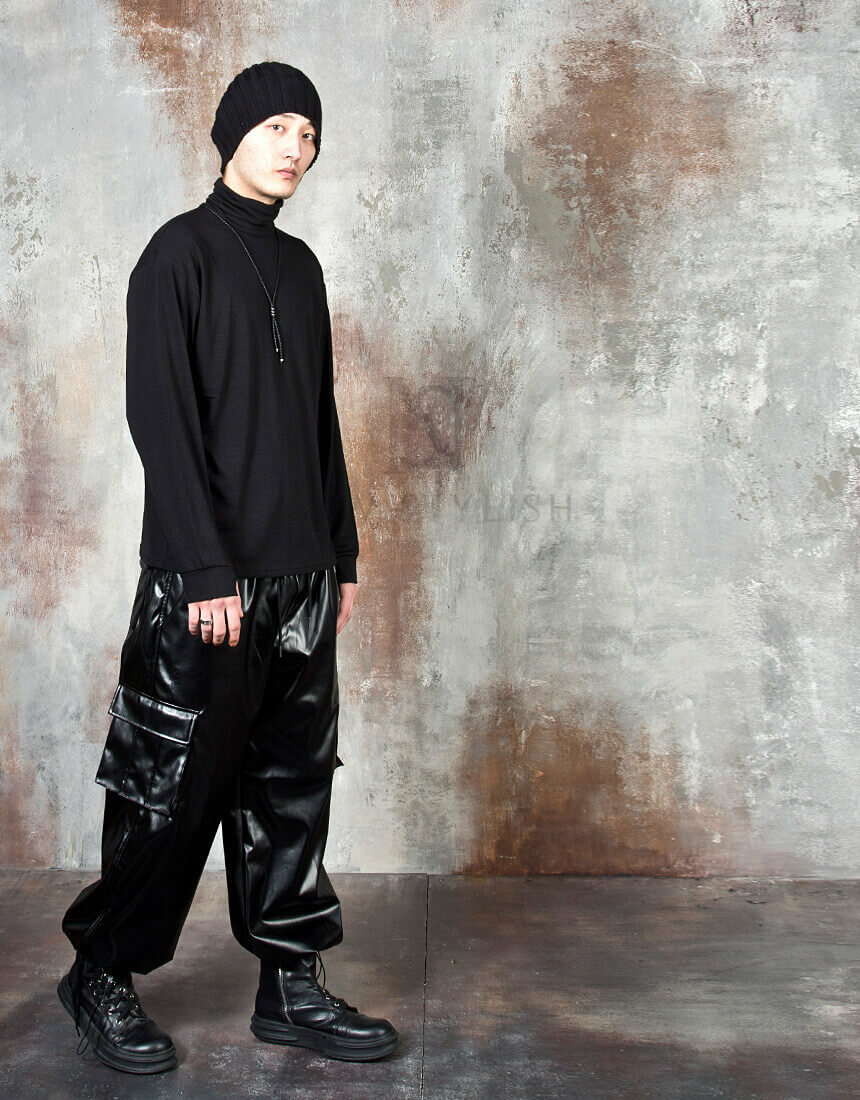 【M】LAST NEST Baggy Leather Cargo Pants LAST NEST(ラストネスト)商品ページ - Baggy Leather Cargo