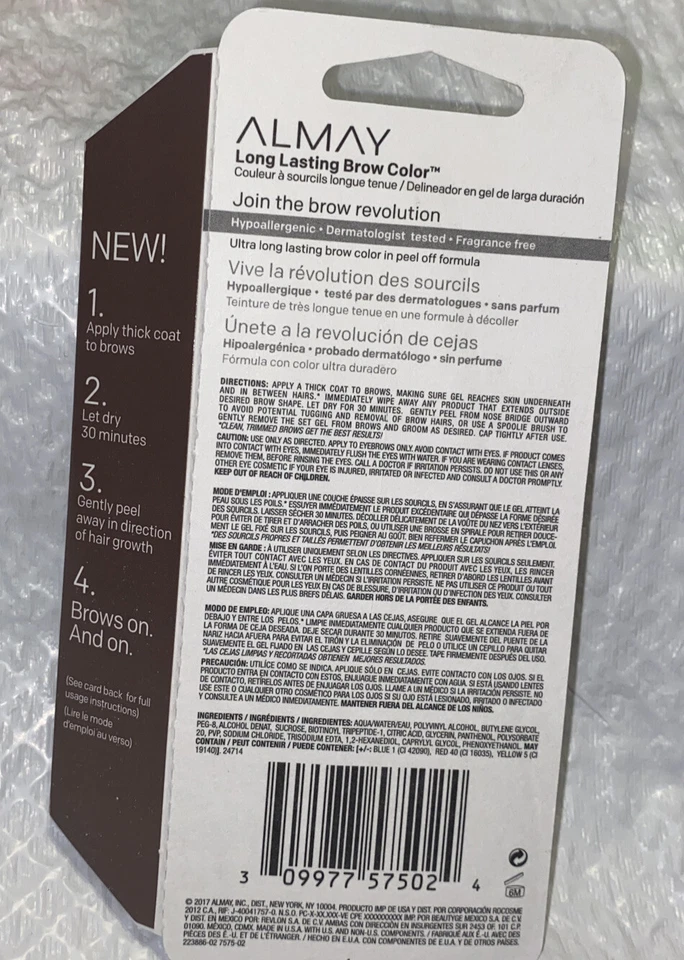 Ceja de larga duración Almay 020 Color, marrón, 0.24fl. oz. brow Nuevo Sellado Foto 2 de 2