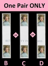 US 5852 Betty Ford F horz gutter pair MNH 2024