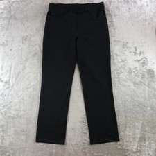 Quince Pants Womens Medium Black Ponte Straight Leg Pull On Stretch Waist Office