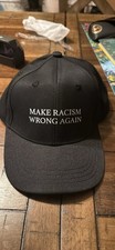 Black Unisex Adults Baseball Cap MAKE RACISM ...