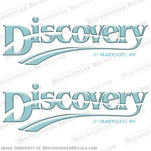 Fits Fleetwood Discovery RV Logo Decals (Set of 2) - Style 2
