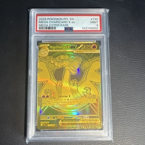 Pokémon Mega Charizard X ex Mega Hyper Rare Holo 130/094 Phantasmal Flames PSA 9