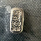 1/2 Troy oz .999 Fine Silver APMEX Double Skull & Crossbones Hand Poured Bar