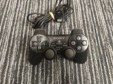 Official Sony DualShock 2 Controller Black PlayStation 2 PS2 Tested Working