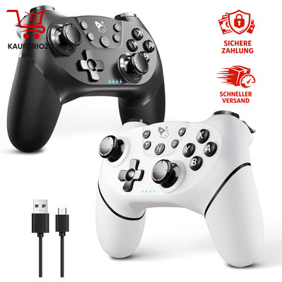 Wireless Controller für Switch Pro mit Weckfunktion Vibration Turbo Schwarz
