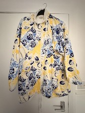 Retro Towelling Beach Hoodie Jacket – Cotton Surf Robe – One Size