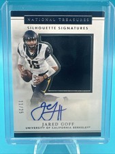 2017 Collegiate National Treasures Jared Goff Silhouette Signatures /25
