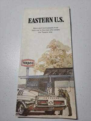 Vintage Taxaco Eastern US Fold Out Map 1971