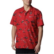  Columbia PFG Men?s Trollers Christmas SS Fishing Shirt Red Reel Joy Sz XXL