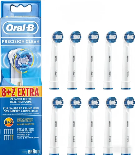 Oral-B Precision Clean Electric Toothbrush Replacement Brush Heads 10 Count