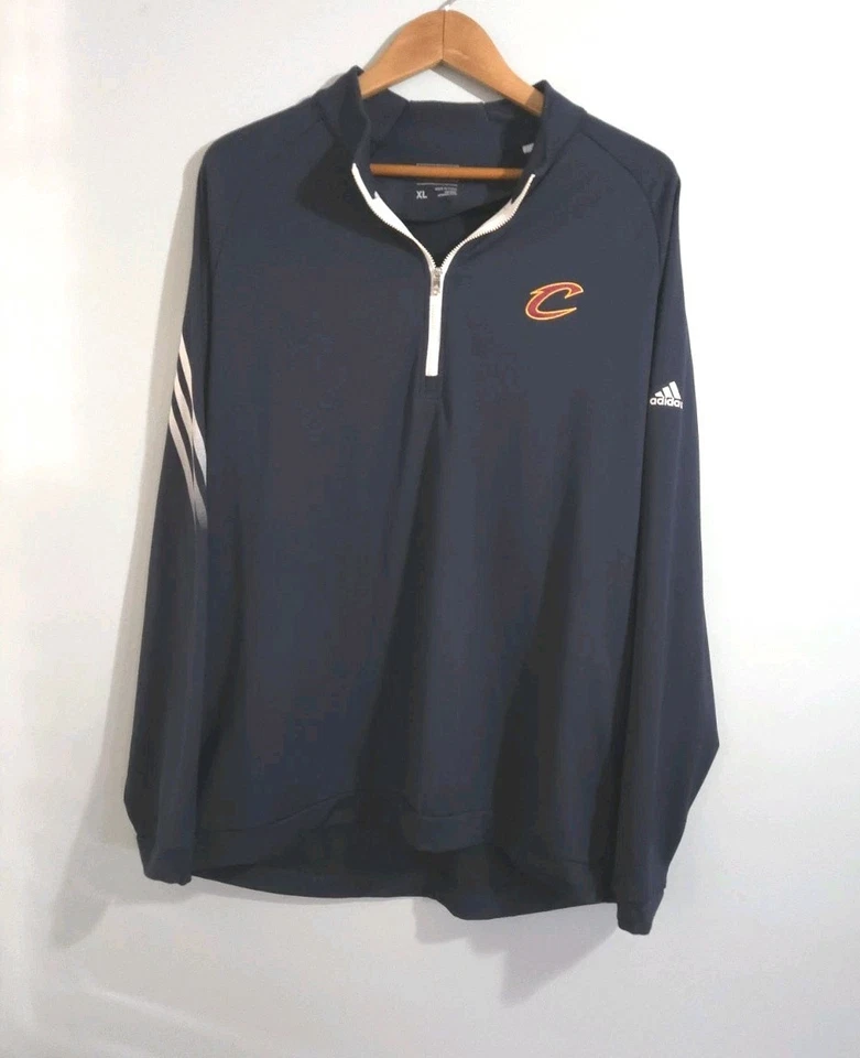 Camisa Pullover Adidas Polar Cleveland Cavs 1/4 Cremallera Para Hombre XL NBA Baloncesto 🔥🏀 Foto 2 de 4
