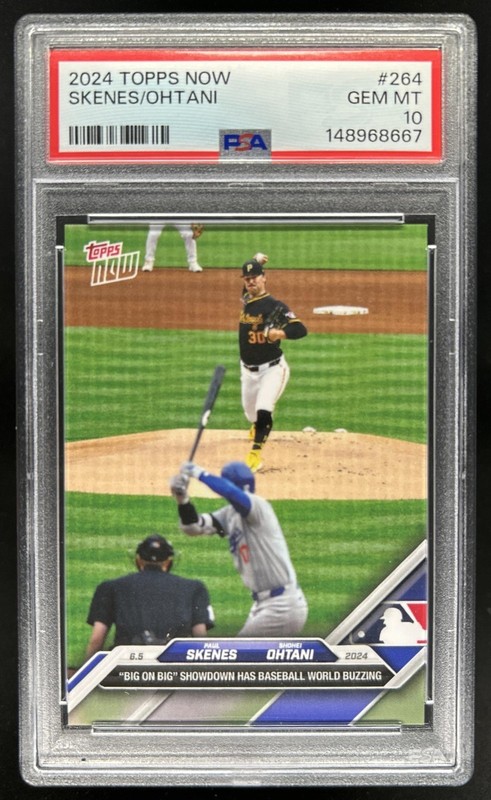 2024 Topps Now Paul Skenes Shohei Ohtani #264 Dodgers Pirates PSA 10 GEM MINT