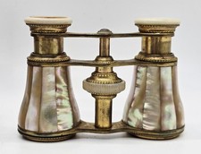 Antique G. H. CASE CO. Golden Mother of Pearl Opera Theater Glasses Binoculars