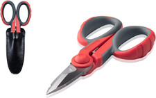 5 1/2" Electricians Scissors, Stainless Steel Sharp Blades and Soft Rubber Grip,