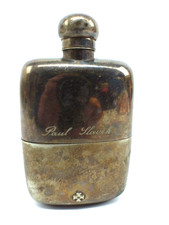 Vintage Sillem´s Flachmann Silverplated England
