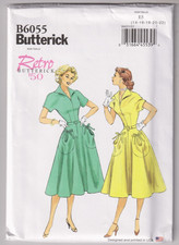 6055 BUTTERICK Retro '50 - DRESS w Circular Pockets - Sz 14/16/18/20/22